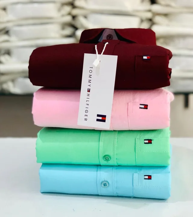 Tommy Men's Plain Shirt Combo - Pack of 4 | Premium Cotton | Casual & Formal Wear - M- 38