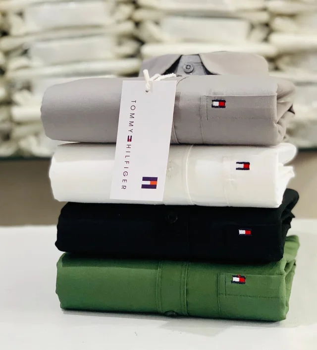 Tommy Men's Plain Shirt Combo - Pack of 4 | Premium Cotton | Casual & Formal Wear - M- 38