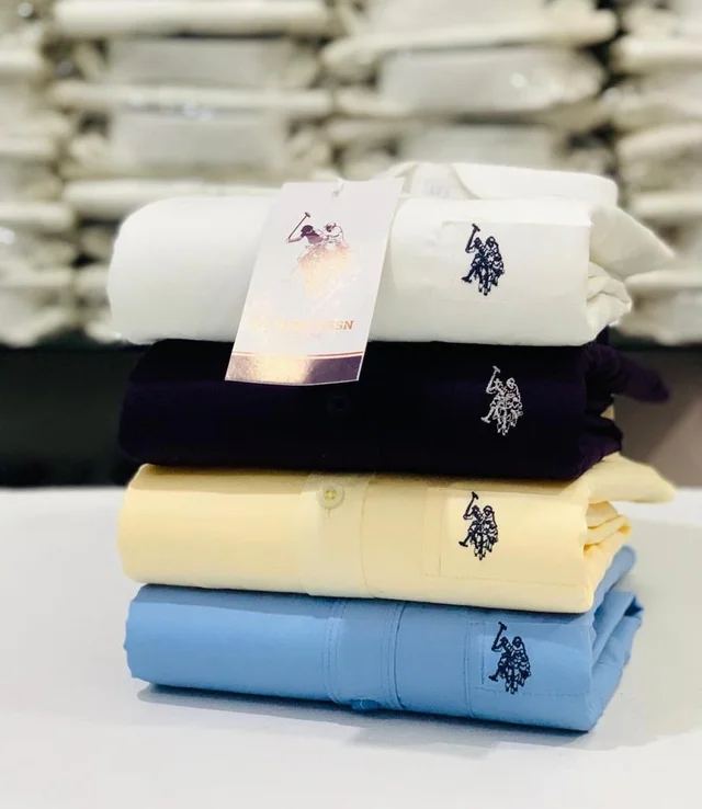 U.S Men's Plain Shirt Combo - Pack of 4 | Premium Cotton | Casual & Formal Wear - XXL-44