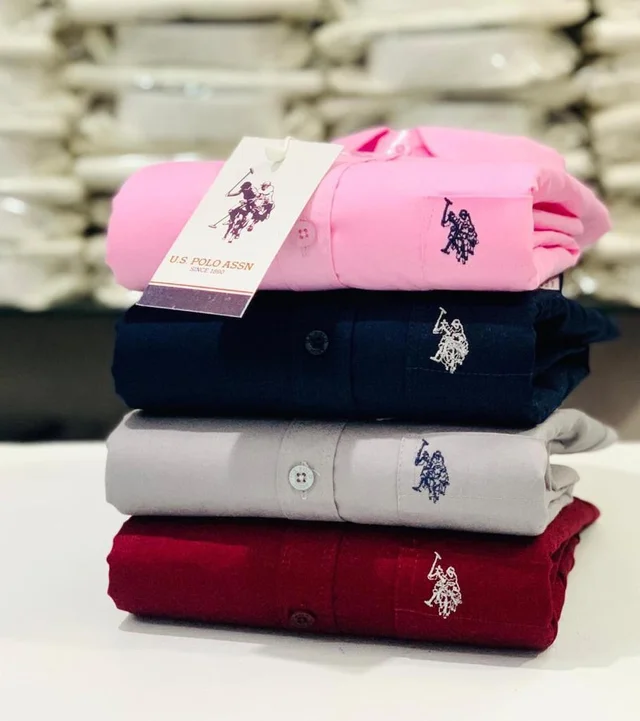 U.S Men's Plain Shirt Combo - Pack of 4 | Premium Cotton | Casual & Formal Wear - L-40