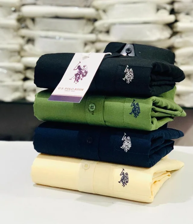 U.S Men's Plain Shirt Combo - Pack of 4 | Premium Cotton | Casual & Formal Wear - XXL-44