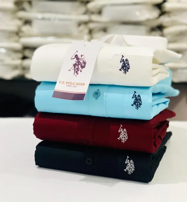 U.S Men's Plain Shirt Combo - Pack of 4 | Premium Cotton | Casual & Formal Wear - L-40