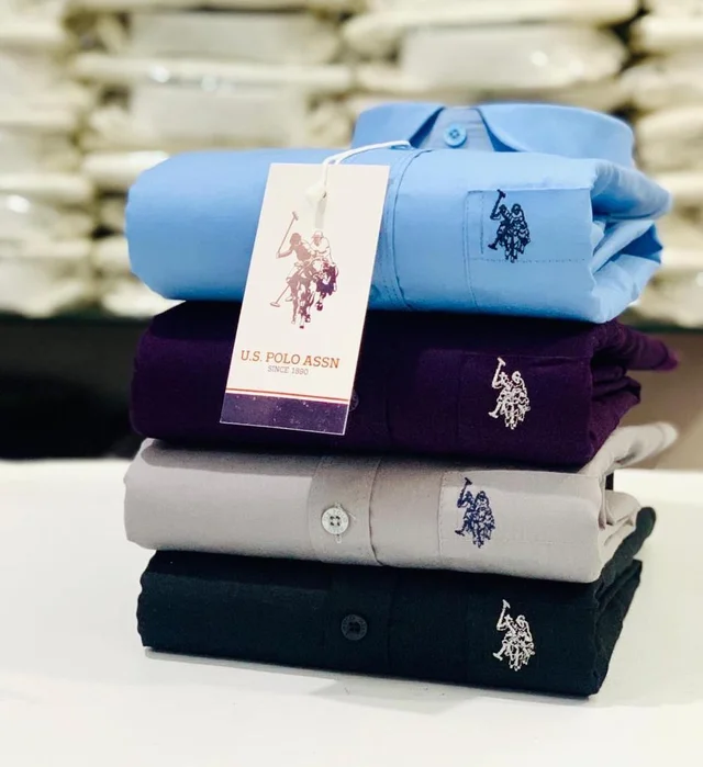 U.S Men's Plain Shirt Combo - Pack of 4 | Premium Cotton | Casual & Formal Wear - XL-42