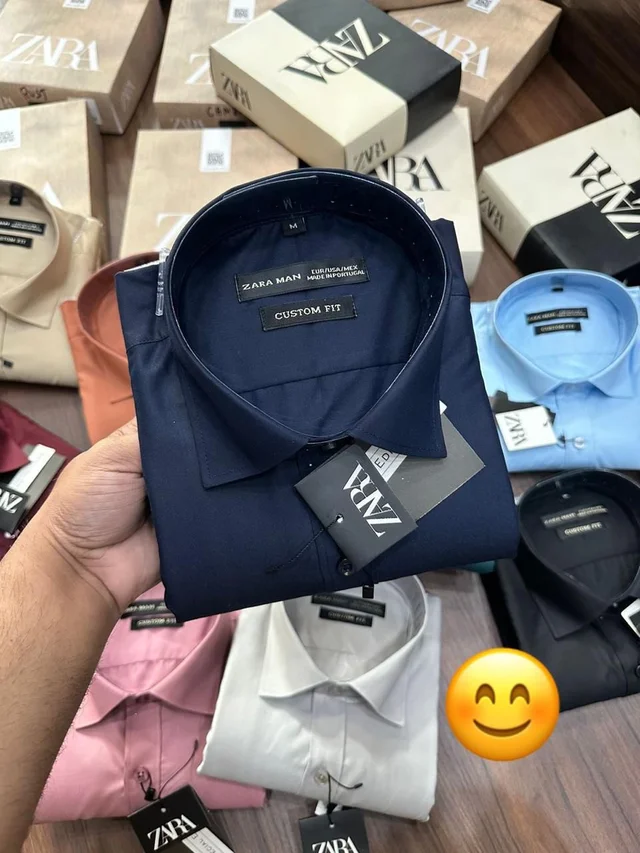 Zara Men Premium Cotton Shirt - M- 38