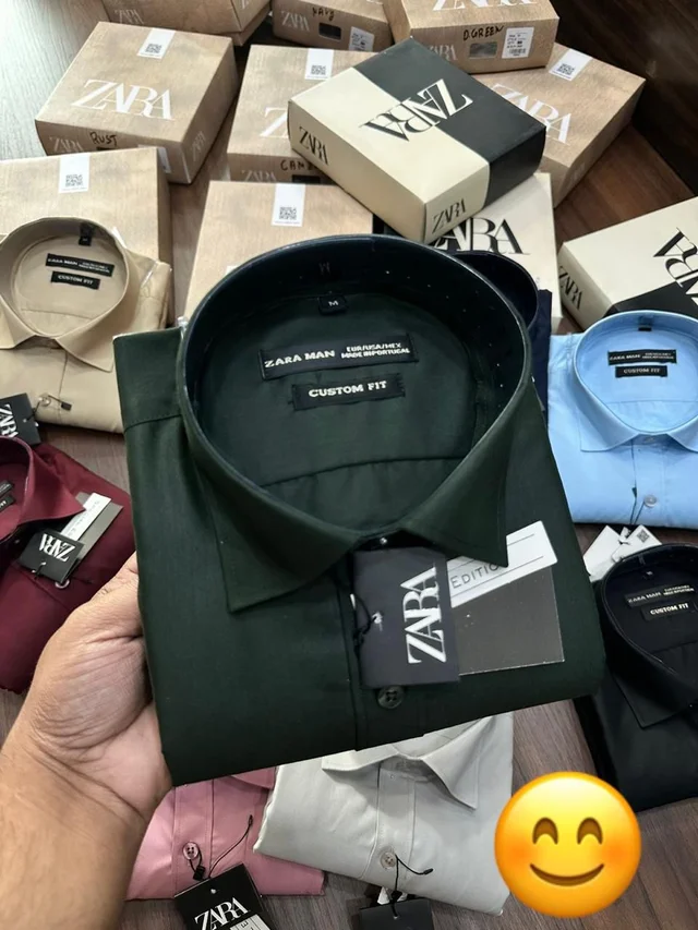 Zara Men Premium Cotton Shirt - XL- 42