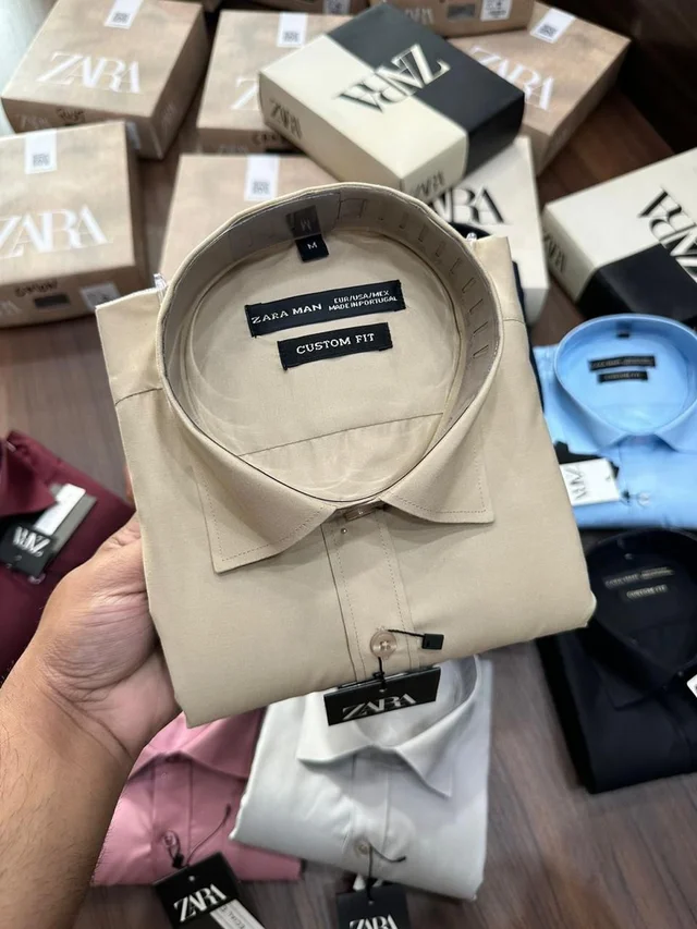 Zara Men Premium Cotton Shirt - XL- 42