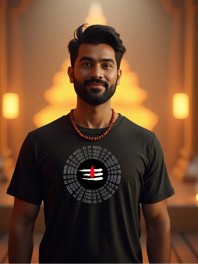 "Har Har Mahadev" T-Shirt | Channel the Power of Lord Shiva - S