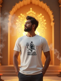 "Dharma Tees – Har Har Mahadev Edition" | Invoke the Power of Shiva - L, Black