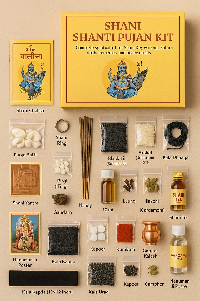Shani Shanti Pujan Kit (For Saturn Peace Rituals)