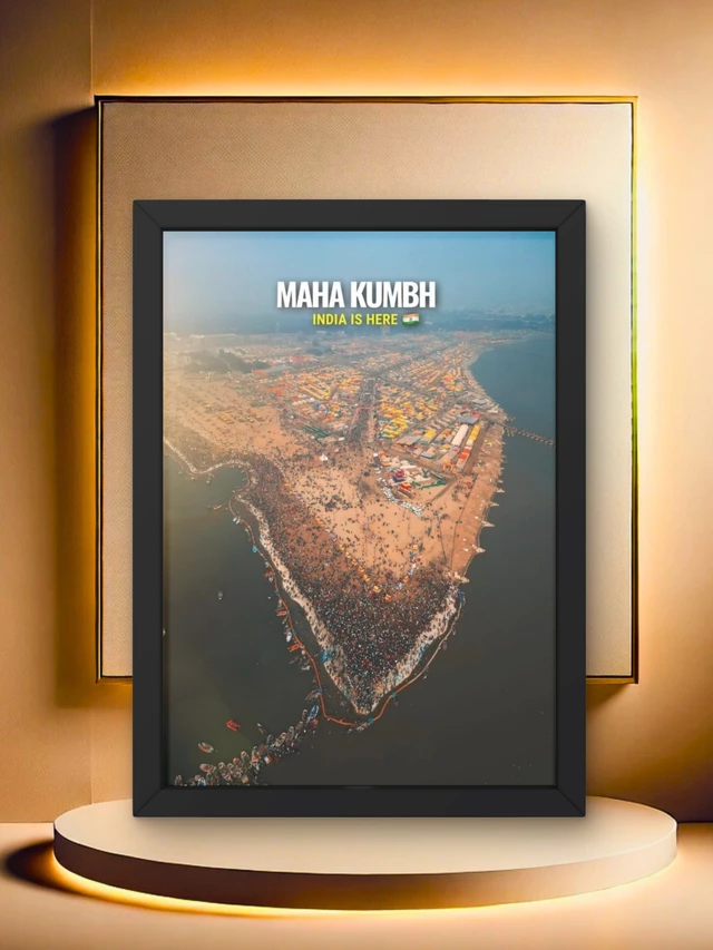 Maha Kumbh Aerial View Art Frame - 8*10