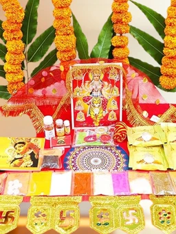 Mata Rani Maha Pooja Kit – Complete 25+ Items Set for 9 Days Worship -