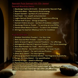 Mata Rani Maha Pooja Kit – Complete 25+ Items Set for 9 Days Worship -