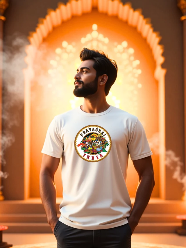 Shoptriangle Mahakumbh Special Prayagraj T-Shirt - Xl