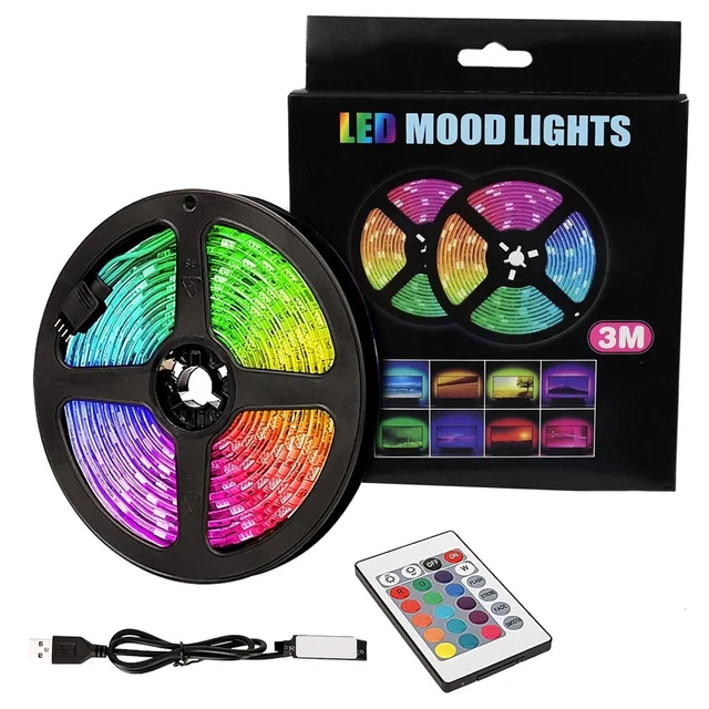 3M RGB LED Strip Lights, LED Mood Lights (1 Set) BX13460