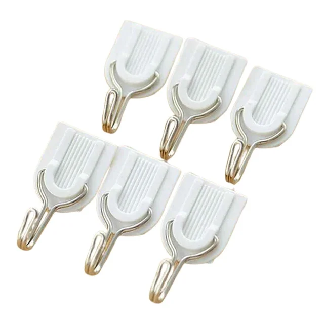 Adhesive Sticker ABS Plastic Hook Towel Hanger (Pack of 12) BX1627