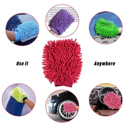 Double-Sided Microfiber Hand Glove Duster – Multi-Purpose Cleaning Glove (Mix Color) Pack of 2 BX0711