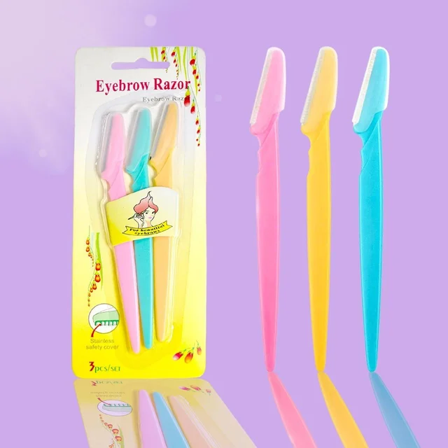 Eyebrow Painless Facial Hair Remover Razor for Face, Women and Men (3 Pack) BX1254