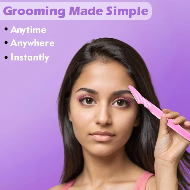 Eyebrow Painless Facial Hair Remover Razor for Face, Women and Men (3 Pack) BX1254