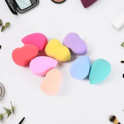 Makeup Beauty Powder Puff (8 Pcs Set / With Case / Mix Color) BX8463