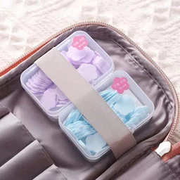 Mini Portable Travel Soap Paper Sheets – Flower Shape (100 Pcs Set Approx / Mix Color) BX18575