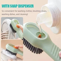 Multifunctional Scrubbing Brush with Liquid / Soap Dispenser, Cleaning Brush with Liquid / Soap Dispenser, Shoe Brush for Cleaning, Cloth Cleaning Brush with Handle Liquid Shoe Brush For Shoe Clothes (1 Pc) BX17928