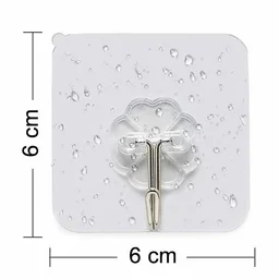 Multipurpose Strong Small Stainless Steel Adhesive Wall Hooks (Pack of 6) BX1689