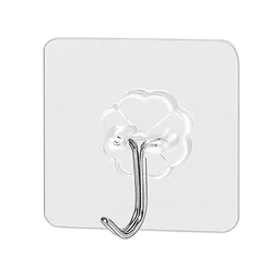 Multipurpose Strong Small Stainless Steel Adhesive Wall Hooks (Pack of 6) BX1689