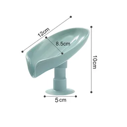 Self Draining Soap Holder for Bathroom Leaf Shape Soap Tray Pack of 2 BX4831