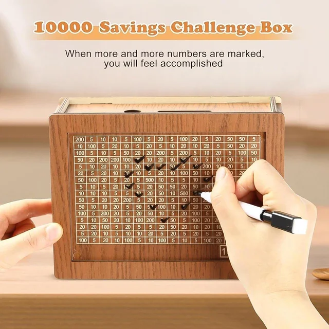 Wooden Money / Piggy Bank, Money Box (1 Pc / Pen Not Included) BX8379