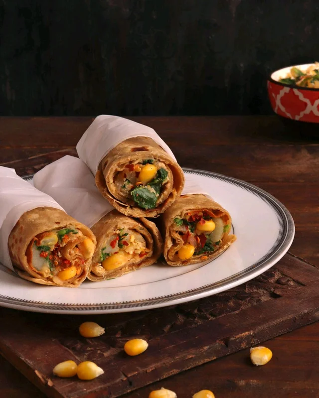 Makka Palak Wrap
