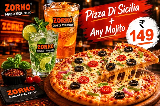 Pizza Di Sicilia + Any Mojito