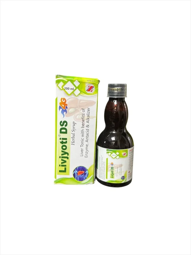 Livjyoti DS 4G Syrup – Ayurvedic Digestive & Liver Support Tonic | Herbal Immunity & Digestion Booster