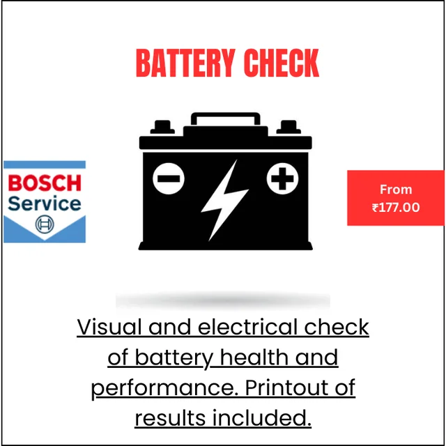 BOSCH AUTHORISED MULTI BRNAD CAR SERVICE Battery Check -