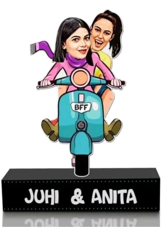 Caricature Face Cutout  Tablet Top Frame 