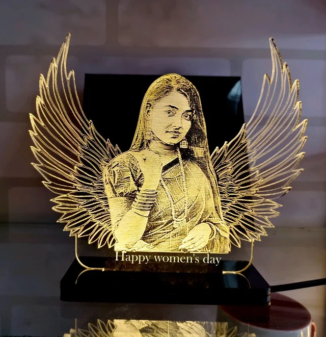 Acrylic Ligjting Wings Photo Frame