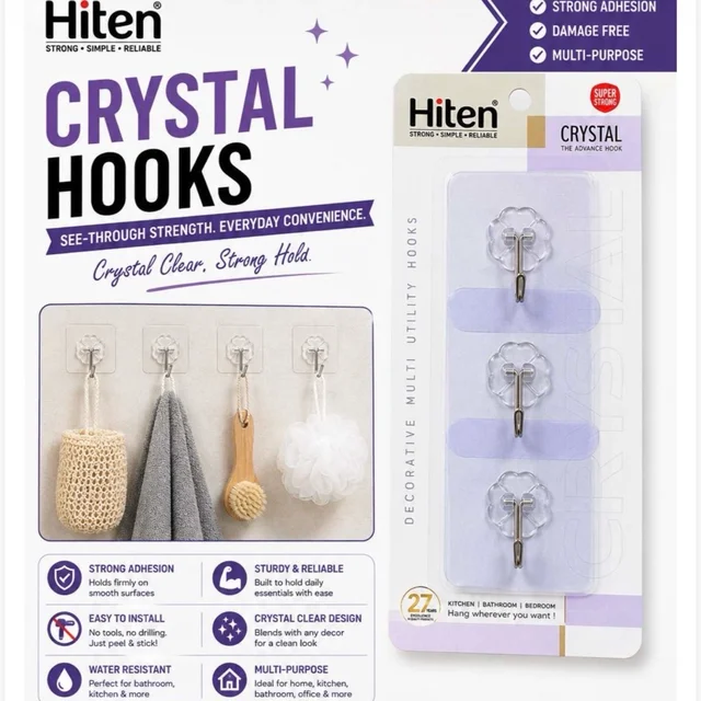 Crystal Wall Hooks