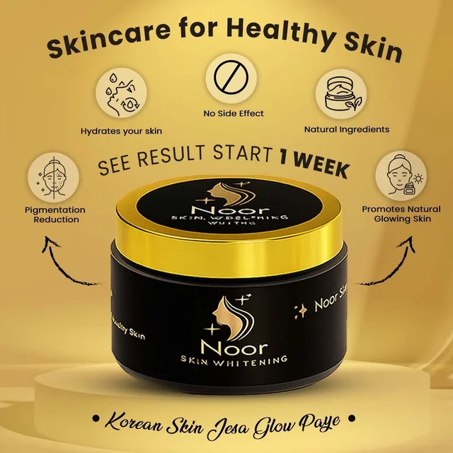 Noor Skin Whitening Cream, Rice – Face Wash Combo