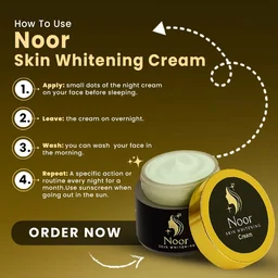 Noor Skin Whitening Cream, Rice – Face Wash Combo