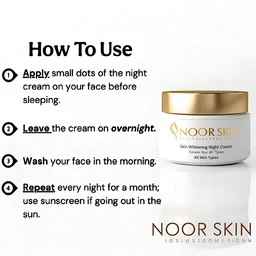 Noor skin whitening night cream All skin types