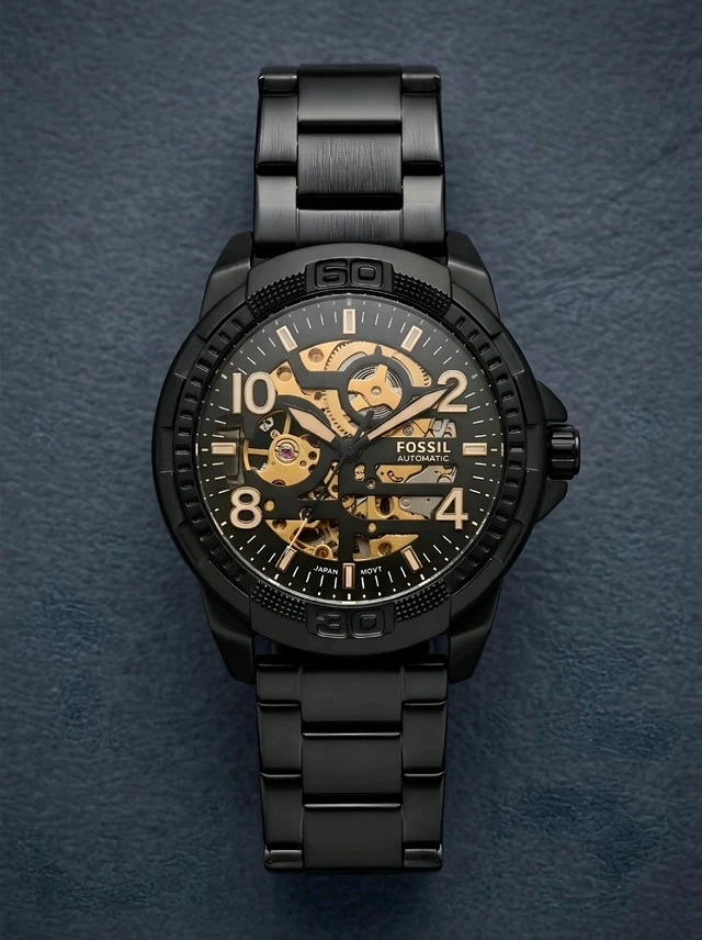 FOSSIL_  BRONSON Automatic Analog Black Watch For Men ME3256