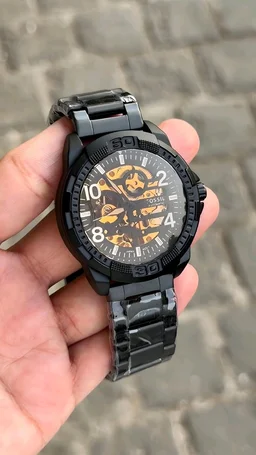 FOSSIL_ BRONSON Automatic Analog Black Watch For Men ME3256 - Black