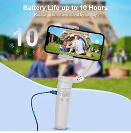 3-Axis Merak One M1 Smartphone Stabilizer, Handheld Gimbal with LED Indicators, White