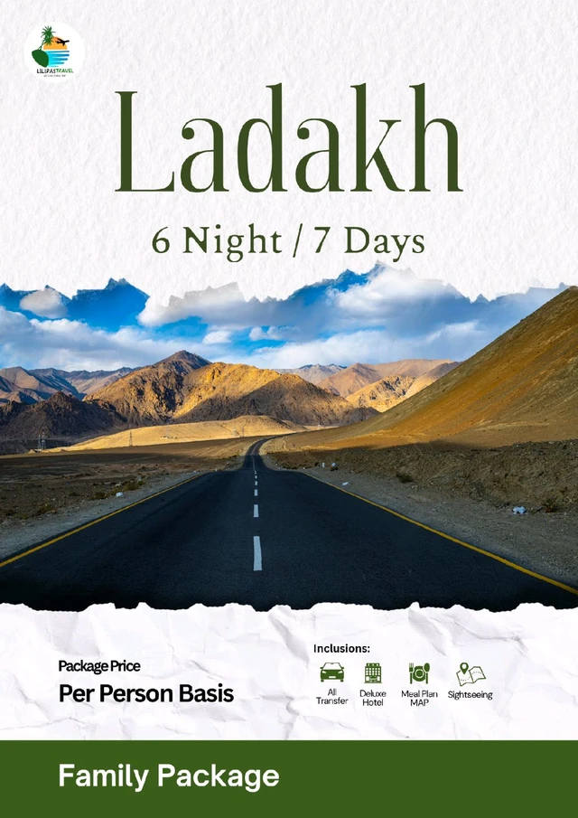 LEH LADAKH (FLY)- 6N/7D MAP