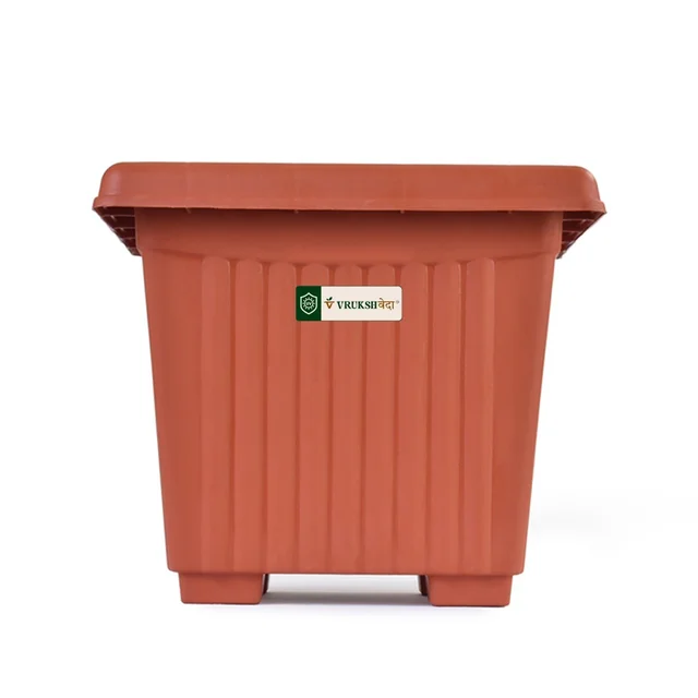14 Inch Green Garden UV Square Planter