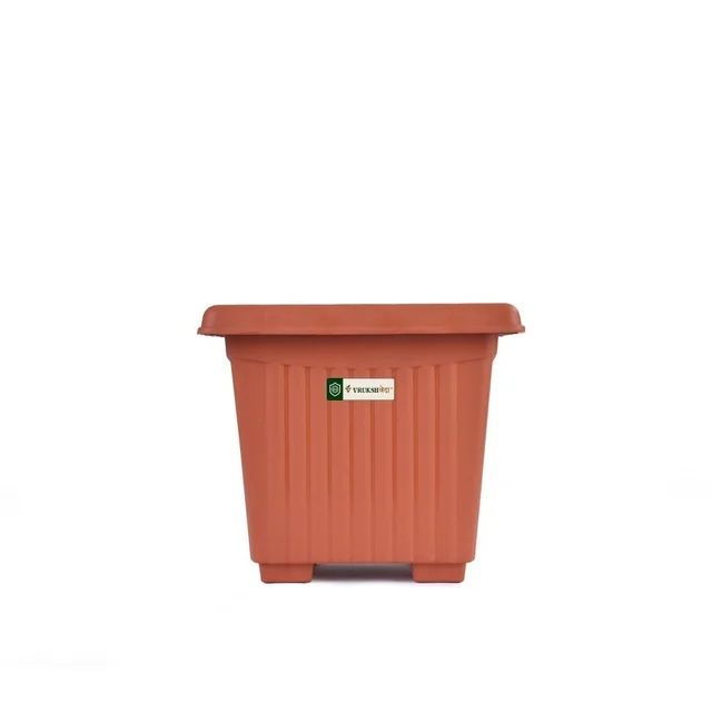10 Inch Green Garden UV Square Planter