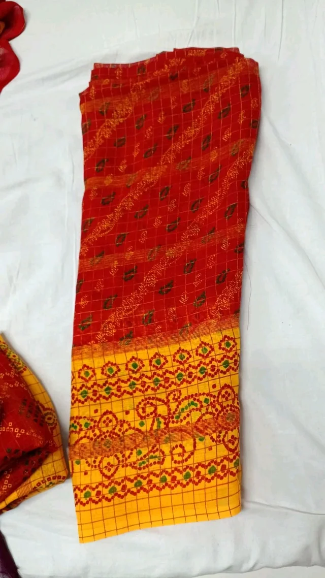 Print Chunri Sarees On Sharmili