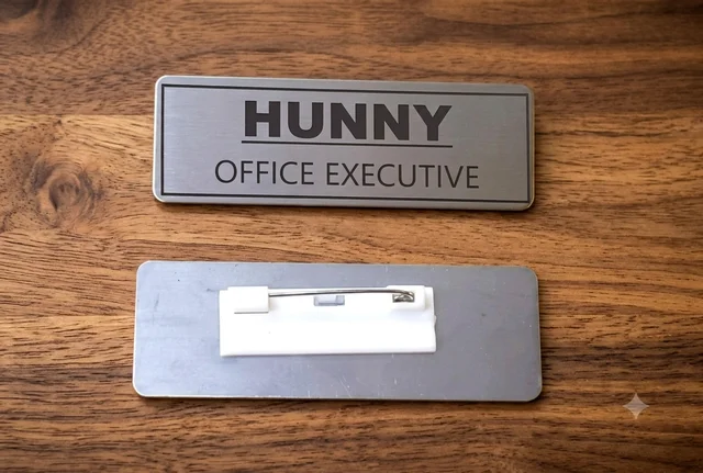 Badges Maker Online Student Office Badges Maker in Delhi Gurgaon Noida Ghaziabad Faridabad - 75x25 mm