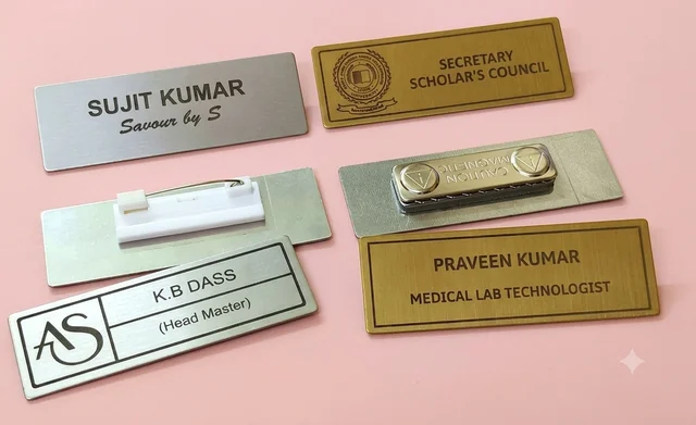 Metal Engraving Badges Order Online - 75x25 mm
