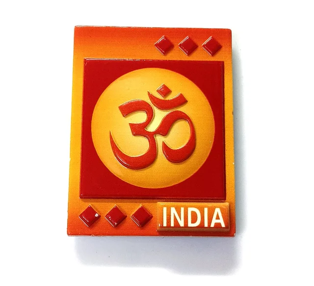 Om Symbol India Souvenir Fridge Magnets Online - 70x35 mm