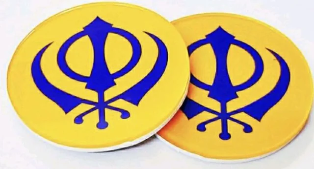 Khanda Printed Fridge Magnet Set of 2 - 60x60 mm